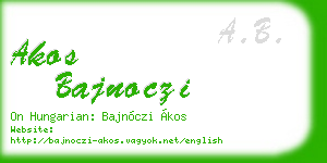 akos bajnoczi business card